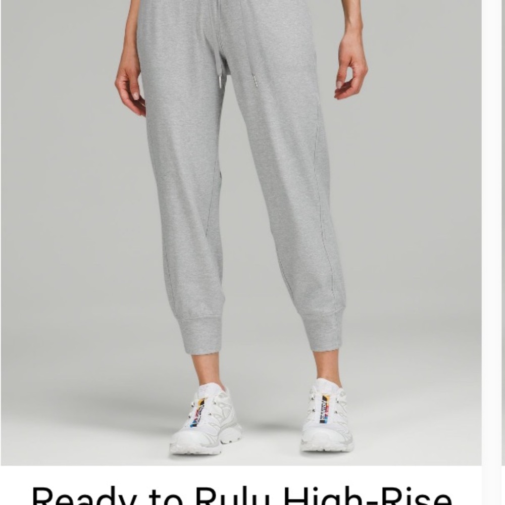 Lululemon Grey Slim Fit High-Rise Joggers